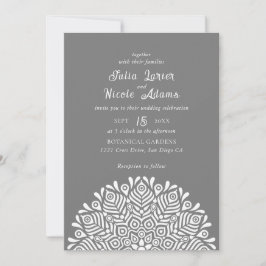 Convites Casamento Étnico Boho Floral Mandala Colorido Mode