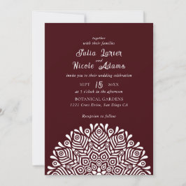 Convites Casamento Étnico Boho Floral Mandala Colorido Mode