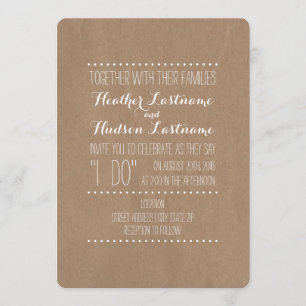 Convites Casamento "Eu faço" inspirado em cartolina