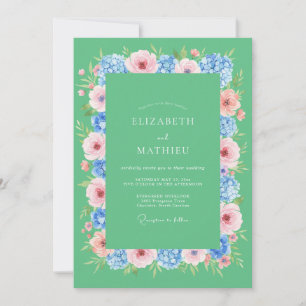 Convites Casamento Eucalipto Centáurea Vinca Seafoam