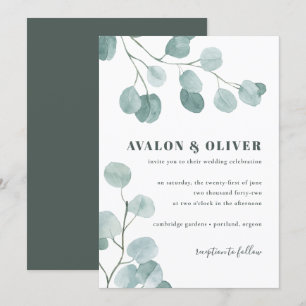 Convites Casamento Eucalyptus Dólar