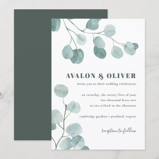 Convites Casamento Eucalyptus Dólar