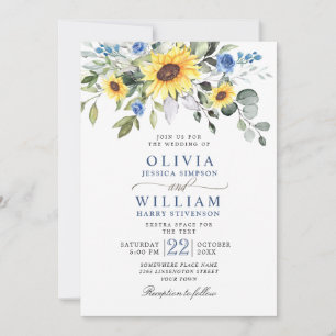 Convites Casamento Eucalyptus, Girassol, Elegante
