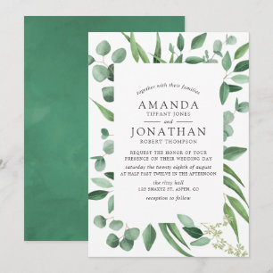 Convites Casamento Eucalyptus Greenery