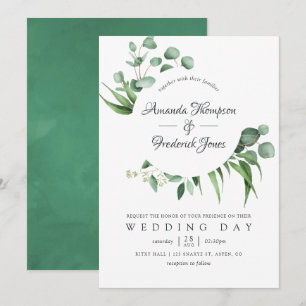 Convites Casamento Eucalyptus Greenery