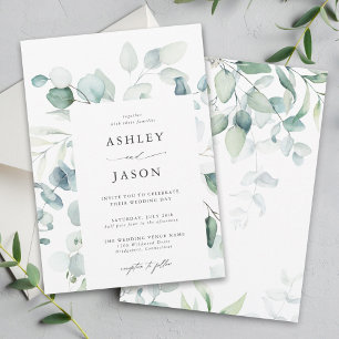 Convites Casamento Eucalyptus Greenery Light e Airy