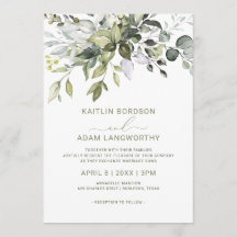Casamento Eucalyptus Greenery Watercolor Herbal