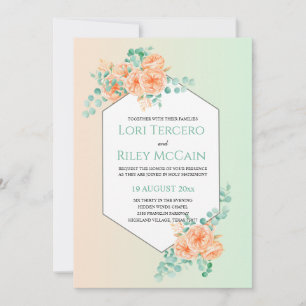 Convites Casamento Eucalyptus Verde Pessegueira Molhada