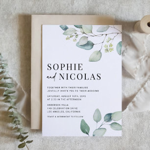 Convites Casamento Eucalyptus Verde Sage