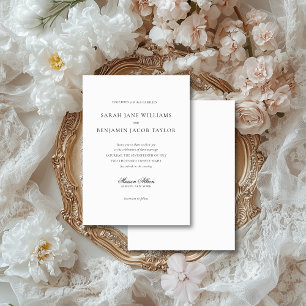 Convites Casamento Europeu de Arte Fina Vintage Elegante