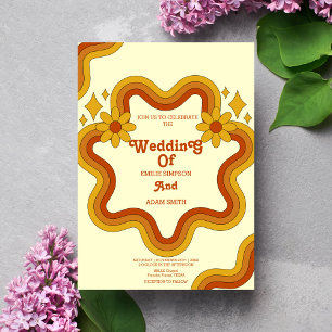 Convites casamento exclusivo da vintage 70s