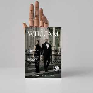 Convites Casamento exclusivo de cobrir da revista QR code