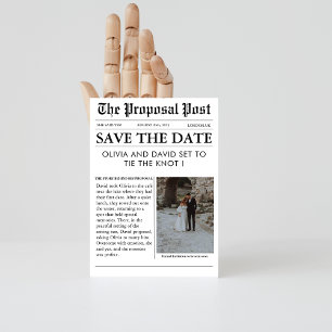 Convites Casamento exclusivo de fotos de jornal chic salvar