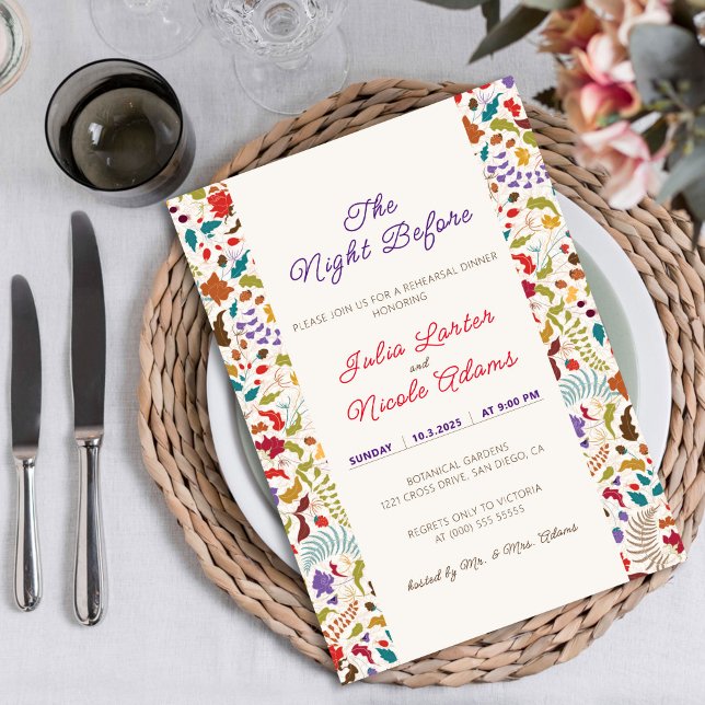 Convites Casamento Exótico de Jardins de Flores Selvagens d (Criador carregado)
