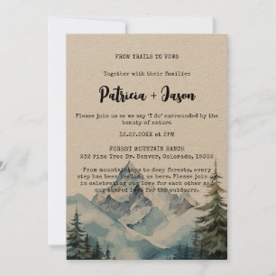 Convites Casamento Exterior Rustic Winter Forest