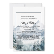 Casamento Exterior Rustic Winter Pine Trees Mounta