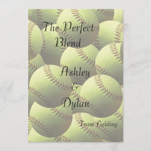 Convites Casamento Familiar Do Tema De Esportes De Softball