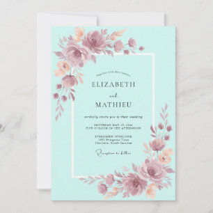 Convites Casamento Fantasia Flor de Teal