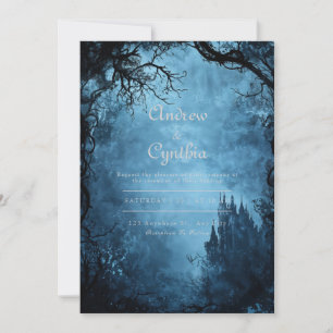 Convites Casamento Fantasia Floresta Castelo Preto Gótico