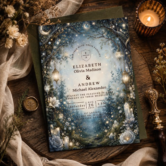 Convites Casamento Fantasia Florestal Caprichosa (Criador carregado)
