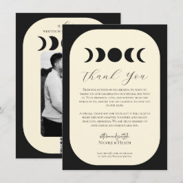 Convites Casamento Fase da Lua Luxo Lunar Preto e Creme 