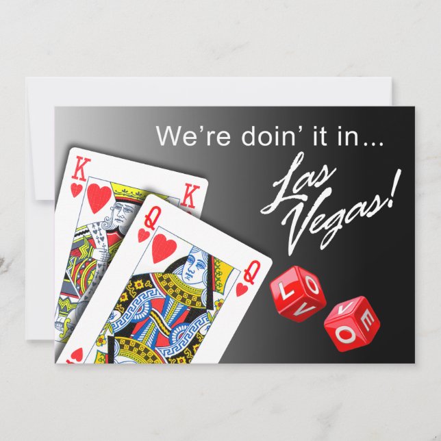 Convites Casamento - Fazendo em Las Vegas preto (Frente)