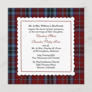 Convites Casamento feito sob encomenda azul & vermelho da