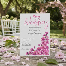 Convites Casamento Feliz Casamento Floral Romântico