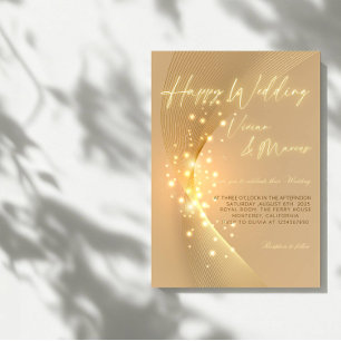 Convites Casamento Feliz Elegante - Partido Clássico e Joyf