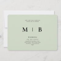 Casamento Ferido de Sage Monograma Simples e Sonor