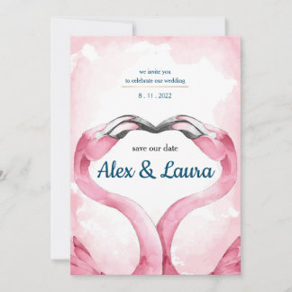 Convites Casamento Flamingo