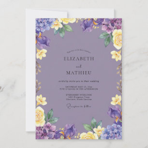 Convites Casamento Flor Amarela Flor de Amethyst