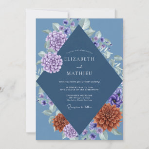 Convites Casamento Flor de Açúcar em Violeta