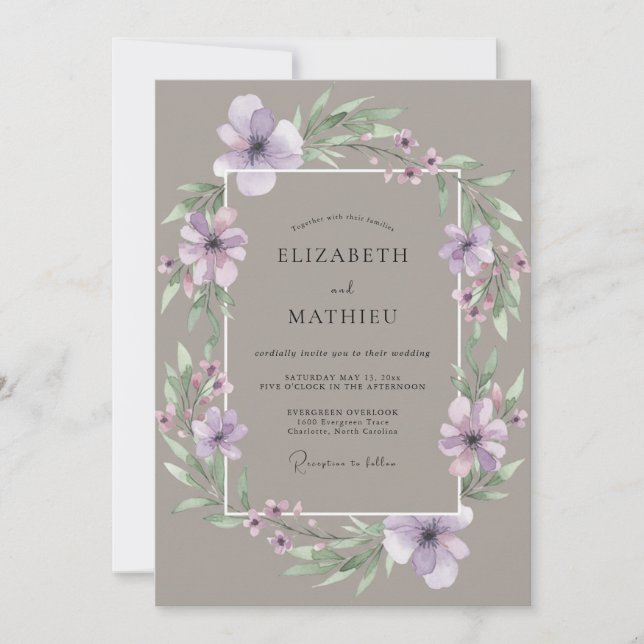 Convites Casamento Flor de Ámbar Âmbar (Frente)