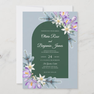 Convites Casamento Flor de Âmbar Esmeralda