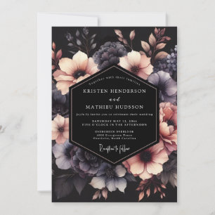 Convites Casamento Flor de Ameixa Sombria