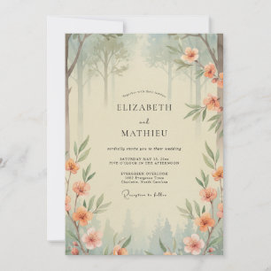 Convites Casamento Flor de Apricot Misty