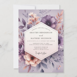 Convites Casamento Flor de Aquarela Bege