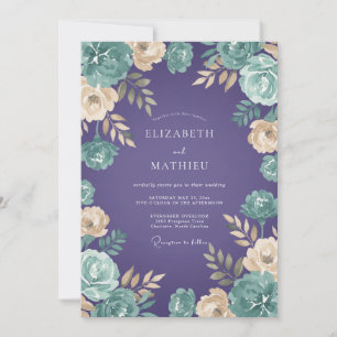 Convites Casamento Flor de Champanhe Violeta