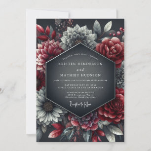 Convites Casamento Flor de Chiaroscuro Borgonha