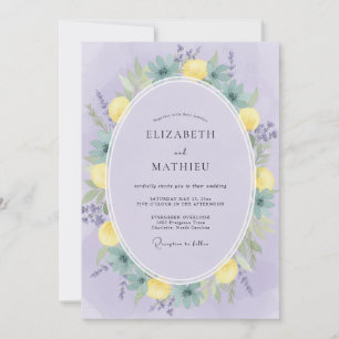 Convites Casamento Flor de Cítrico Lavanda