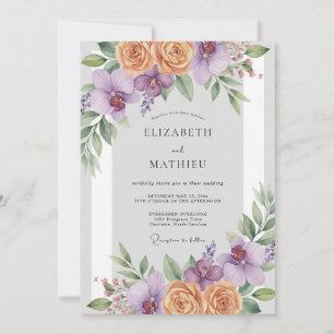 Convites Casamento Flor de Damasco Âmbar