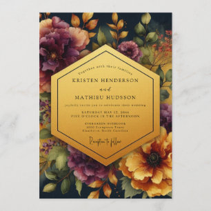 Convites Casamento Flor de Ember Plum