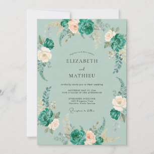Convites Casamento Flor de Espuma Marinha Pintada