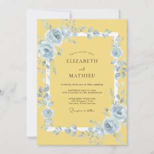 Convites Casamento Flor de Éter Amarelo
