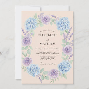 Convites Casamento Flor de Éter Periwinkle