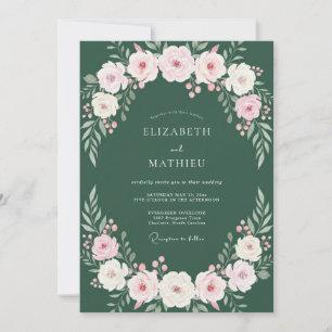 Convites Casamento Flor de Eucalipto Rosa Floresta