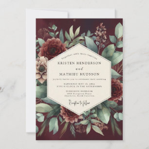 Convites Casamento Flor de Garnet Vesperal