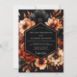 Convites Casamento Flor de Laranja Queimada Noir