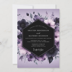 Convites Casamento Flor de Lavanda Gótica